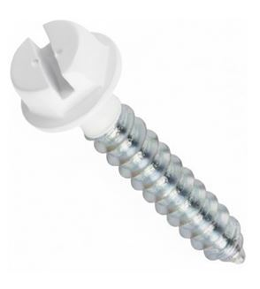 10A250SLX0Z/02WT 10A X 2 1/2 SLOT HWH SMS ZINC PT.#02 WHITE